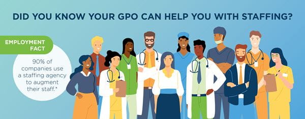 Group of assorted healthcare staff
