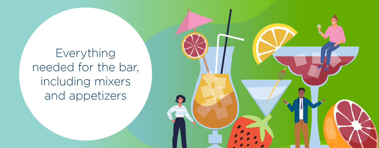 Various beverages and liquids in glasses