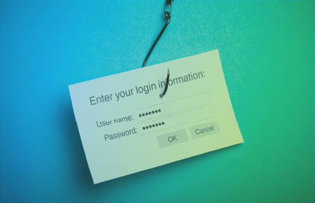 Login screen on fish hook