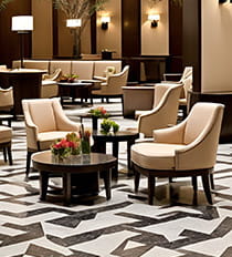 Lobby chairs in hotel