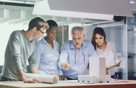 architects gathered around a table