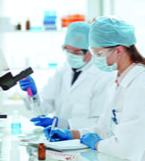 Medical professionals in laboratory