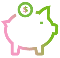 piggy bank with coin